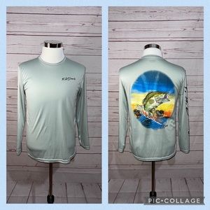 F.H. Davis Sport Bass Fishing tag-less long sleeve, breathable lightweight shirt